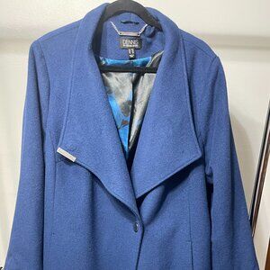 Women's Dennis Basso Long Coat Sized 24W Grayish Bluish